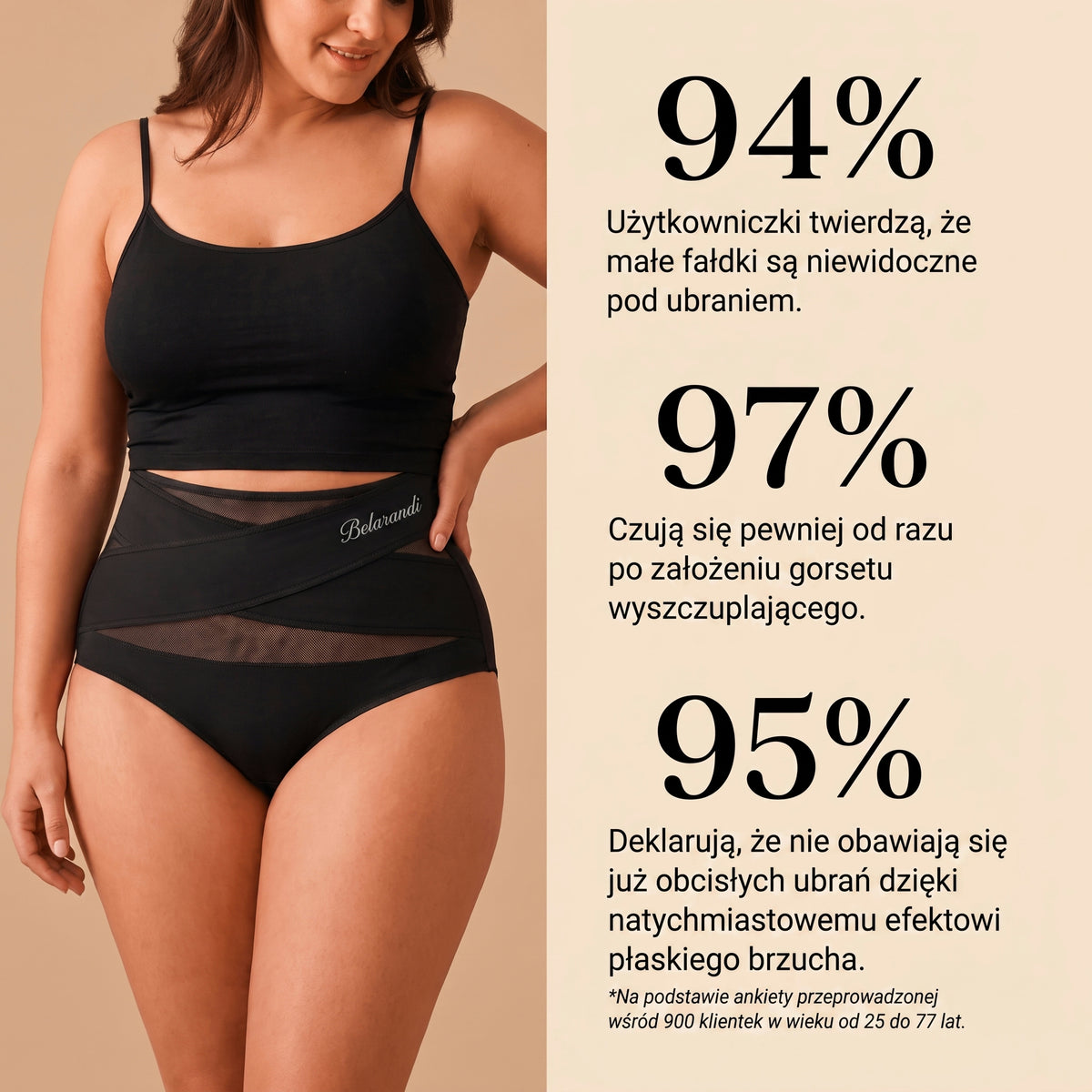 Majtki modelujące po porodzie z krzyżującymi się pasami 360°