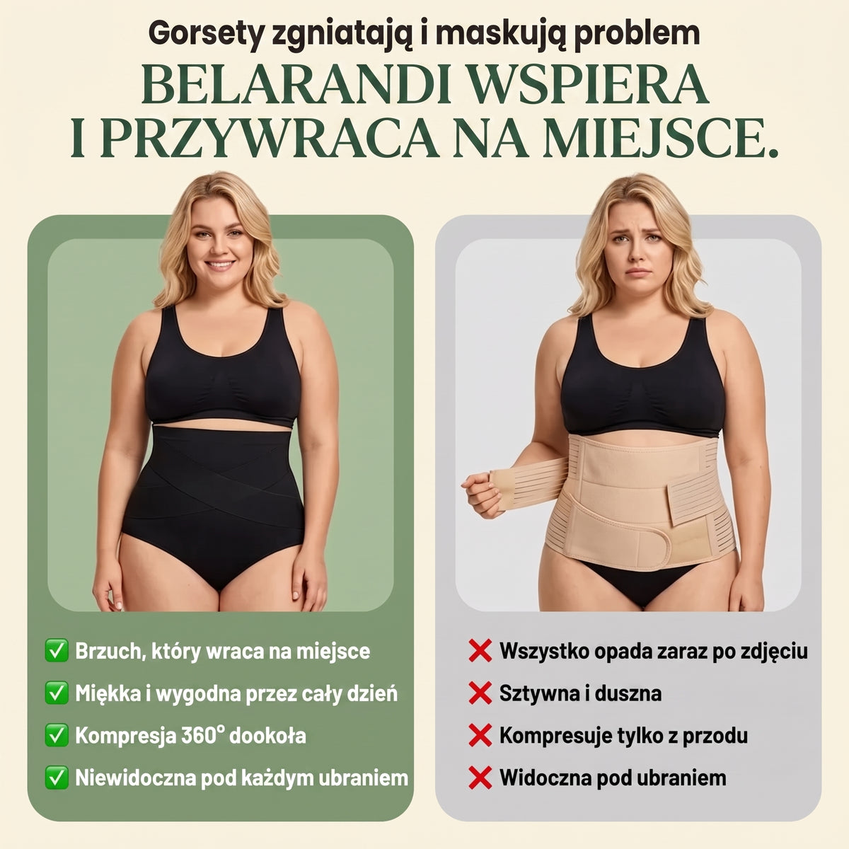 Majtki poporodowe - kompresja 360°